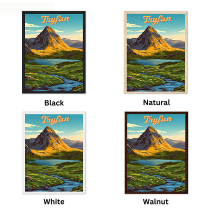 Tryfan Vintage Travel Poster - Mesmerizing View of Snowdonia North Wales