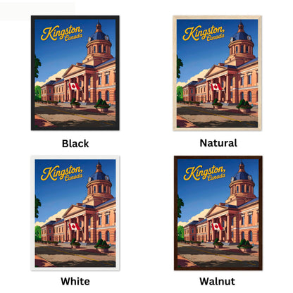 Kingston Vintage Travel Poster - Kingston City Hall