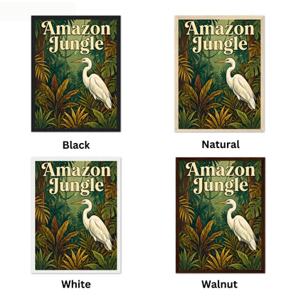 Amazon Jungle Vintage Travel Poster - Stunning Forest