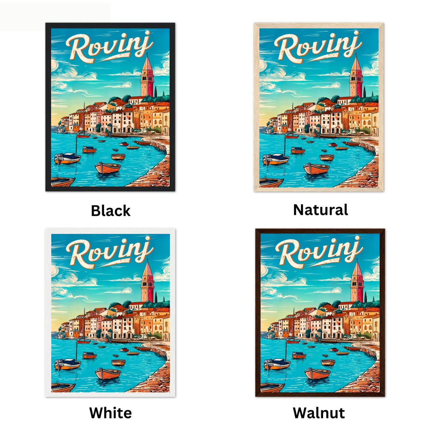 Rovinj, Vintage Travel Poster - The Pearl of the Adriatic