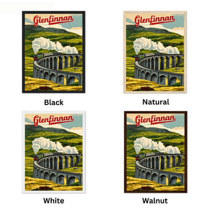 Glinfennan Vintage Travel Poster - Iconic England Train Rail Way