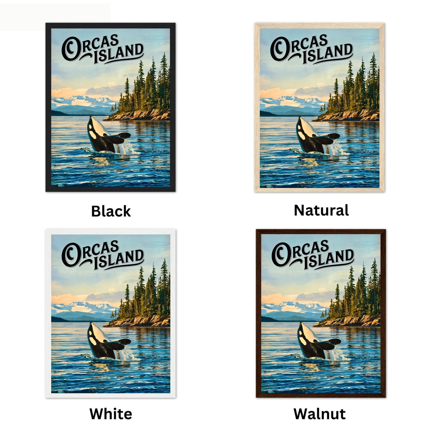 Orcas Island Vintage Travel Poster -  Washington
