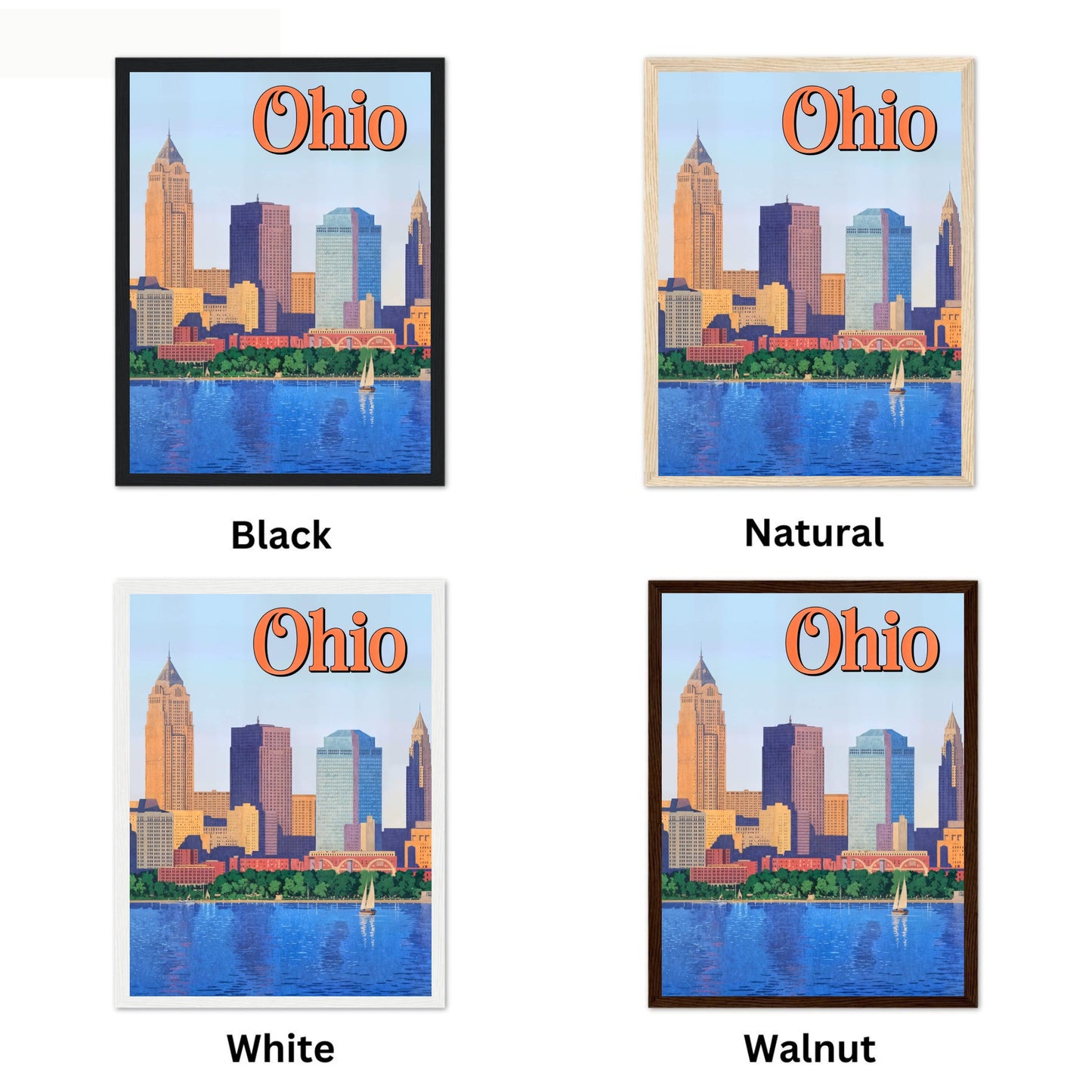 Ohio Vintage Travel Poster - Cleveland