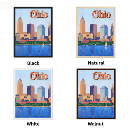 Ohio Vintage Travel Poster - Cleveland