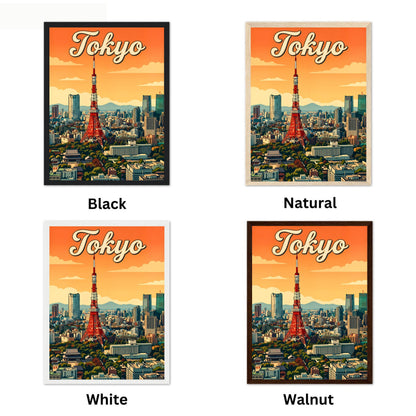 Tokyo Vintage Travel Poster - After Sun Set
