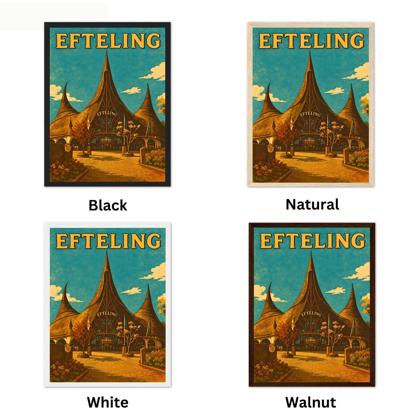 Efteling Vintage Travel Poster - Dreams and Dutch Legends
