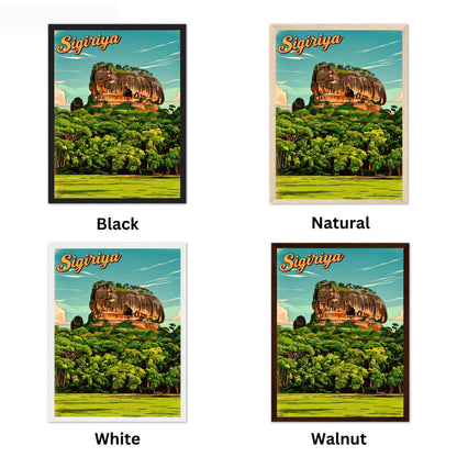 Sigiriya Vintage Travel Poster