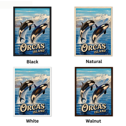 Orcas Island Vintage Travel Poster -  Island Serenity