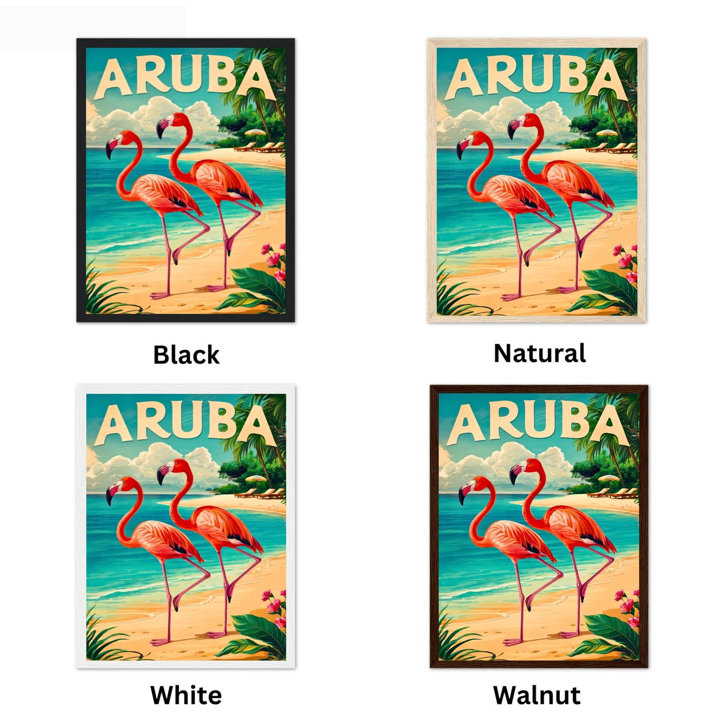 Aruba Vintage Travel Poster