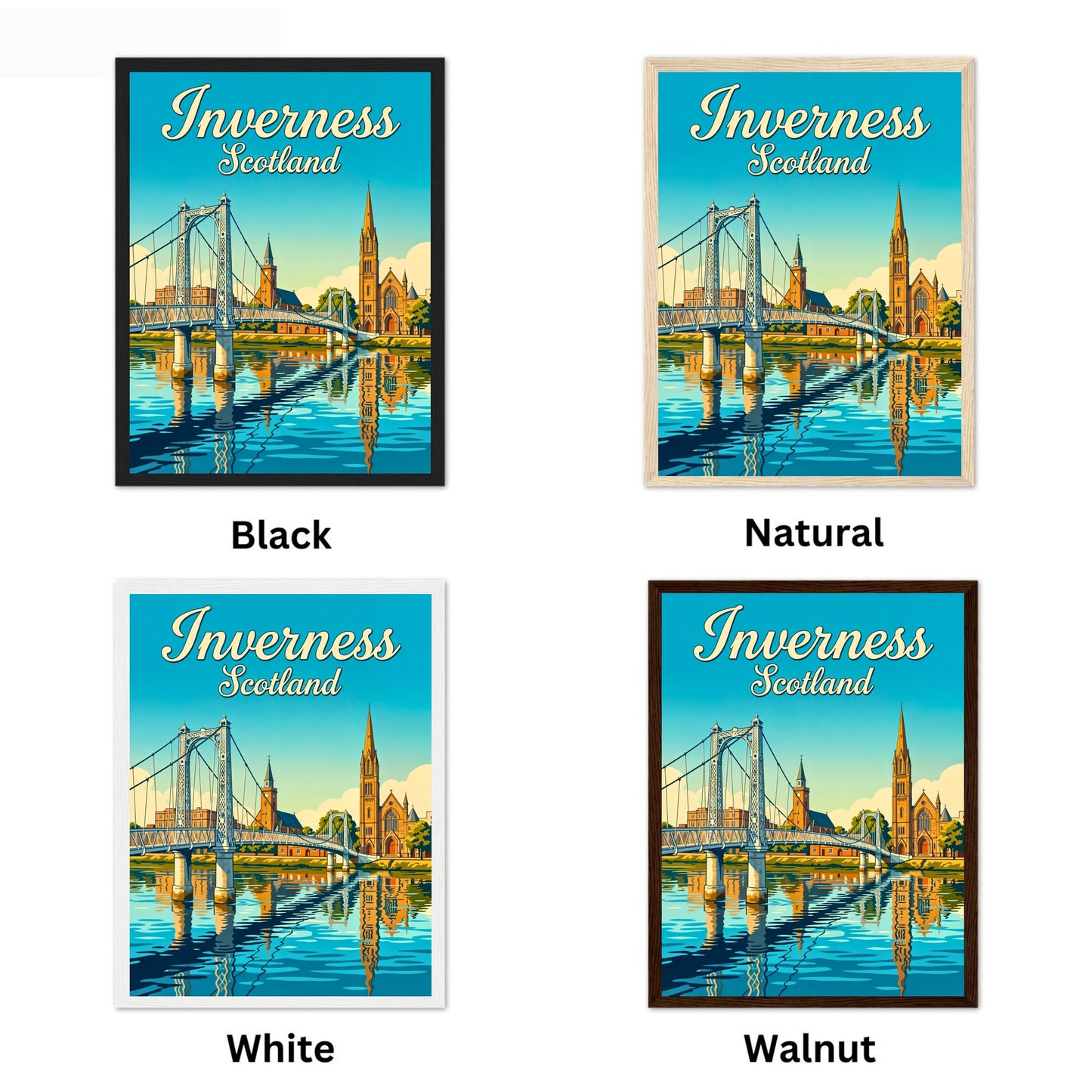 Inverness Vintage Travel Poster - Scotland Icons
