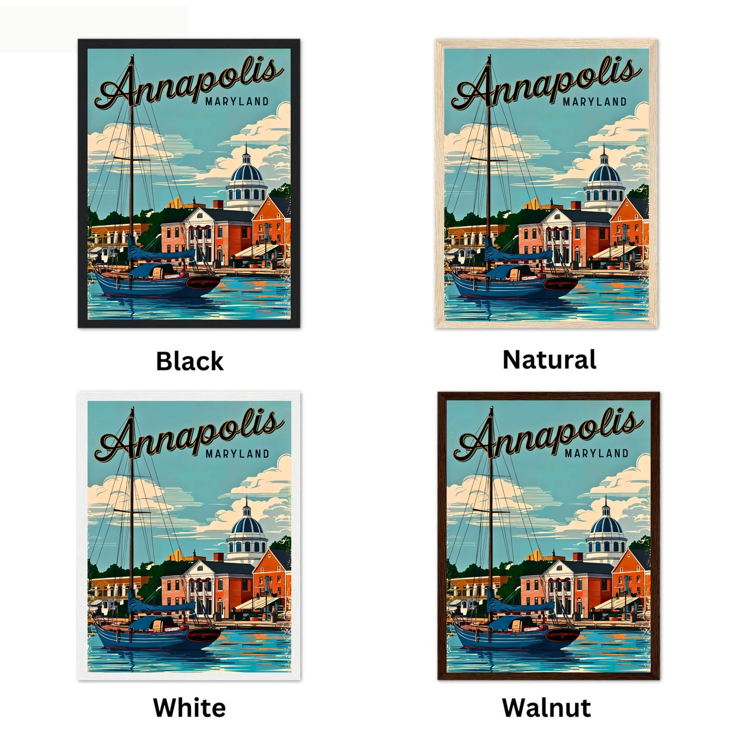 Annapolis Vintage Travel Poster - Historic Charm of Maryland