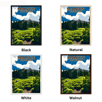Malbun Vintage Travel Poster - Alpine Serenity