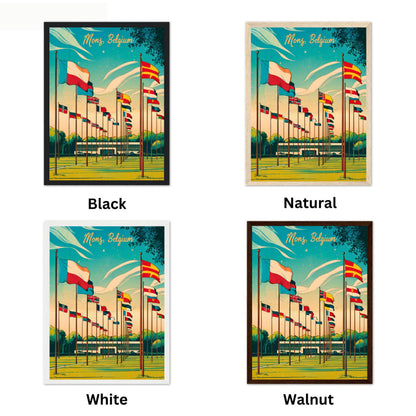 Mons, Belgium Travel Poster - Supreme Headquarters Allied Powers Europe (SHAPE)