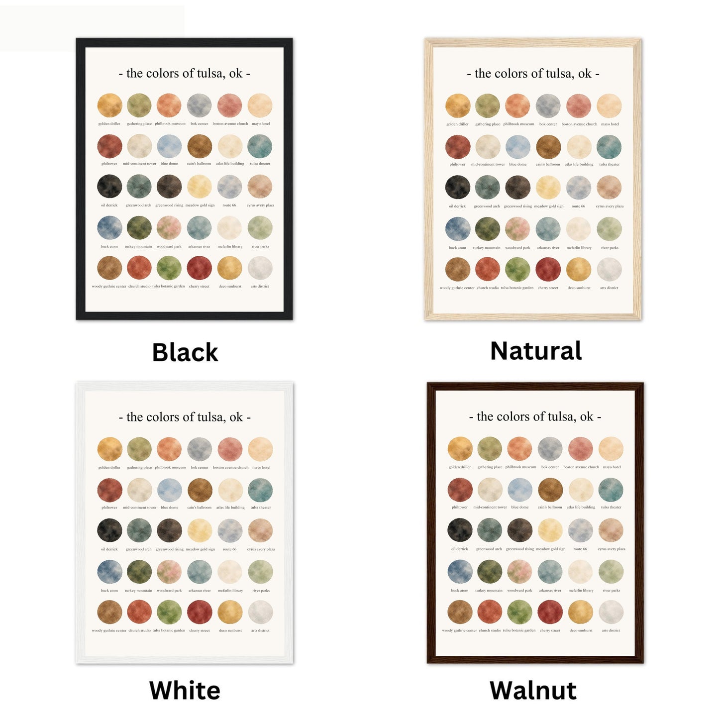 The Colors of Tulsa, OK - Watercolor Print