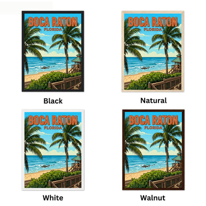 Boca Raton Vintage Travel Poster - Florida’s Elegant Shore