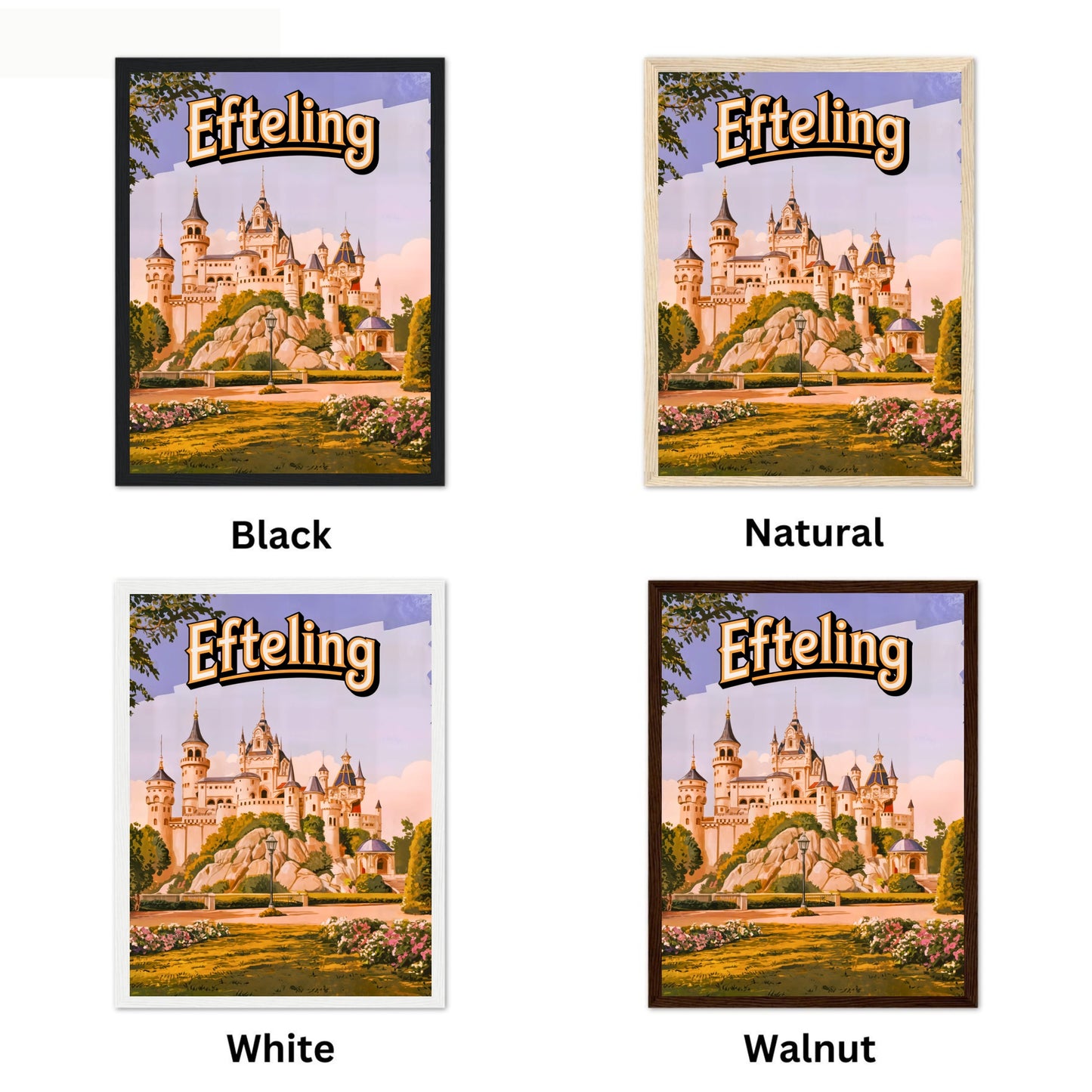 Efteling Vintage Travel Poster - The Heart of Dutch Fantasy