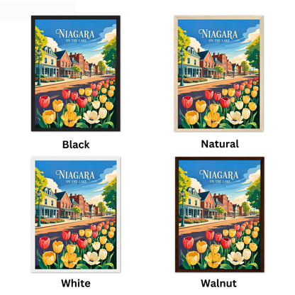 Niagara-on-the-Lake Vintage Travel Poster - Queen Street in Bloom
