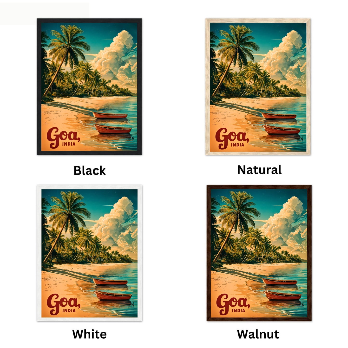 Goa Vintage Travel Poster - Captivating Island in India