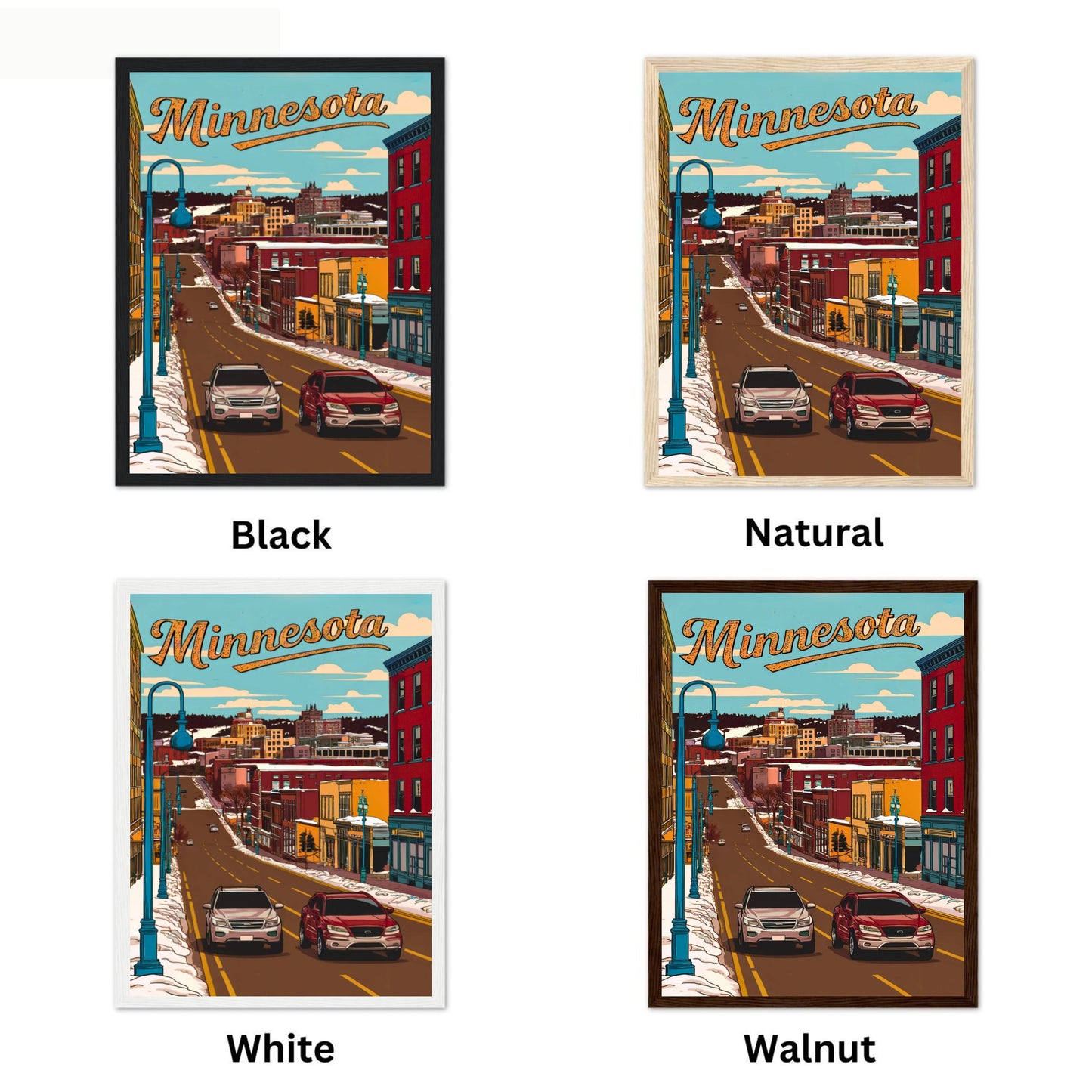 Minnesota Vintage Travel Poster - Duluth Downtown