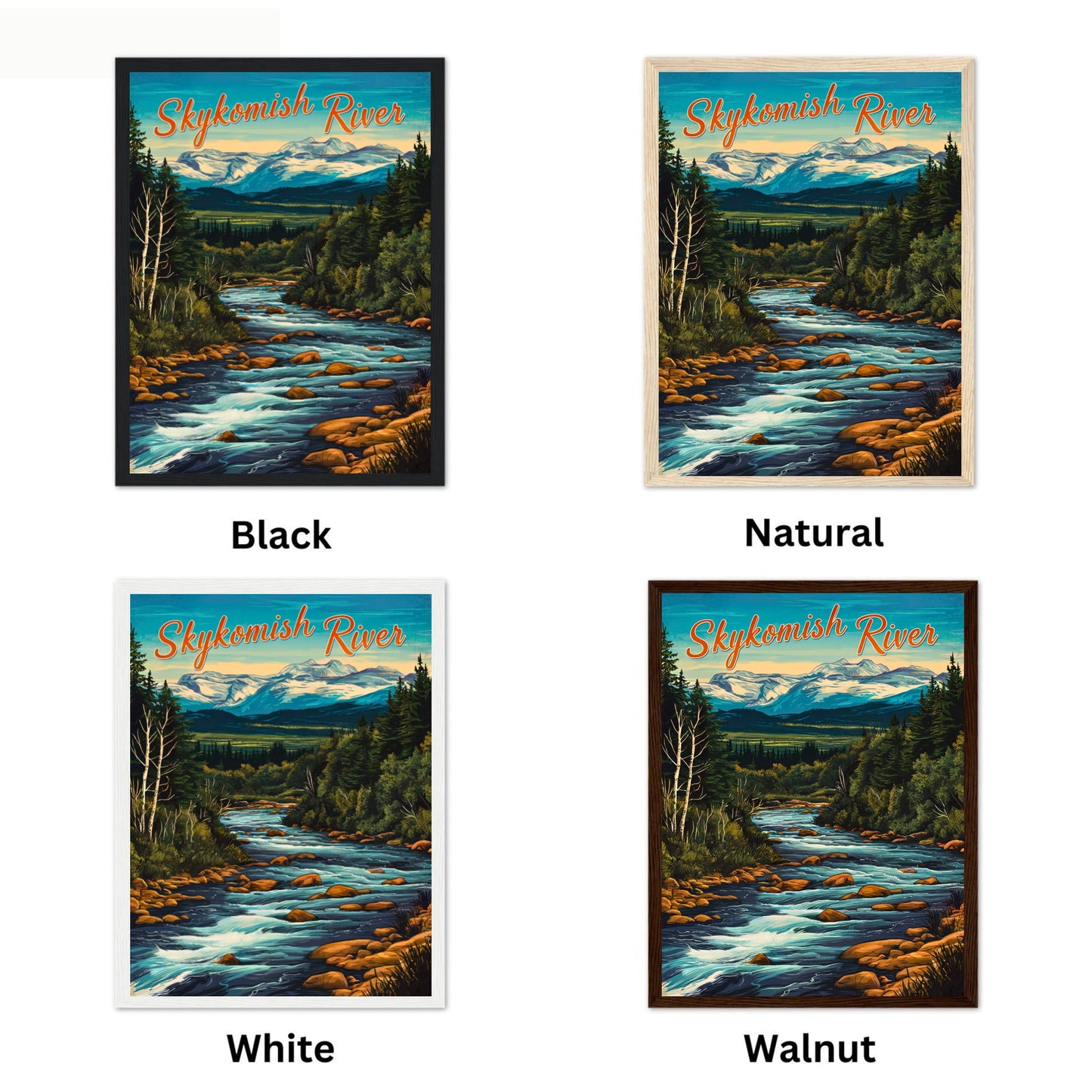 Skykomish River Vintage Travel Poster