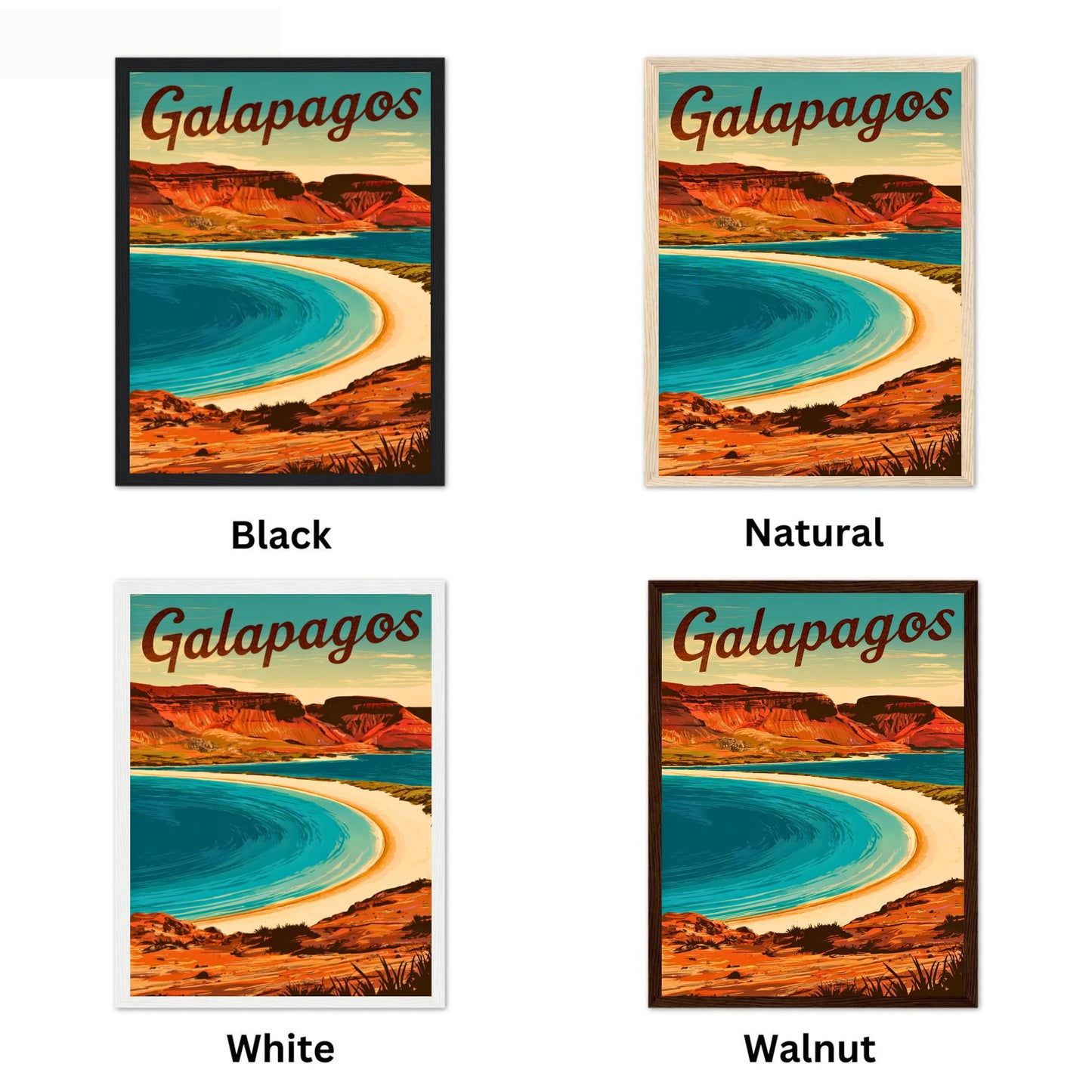 Galapagos Vintage Travel Poster