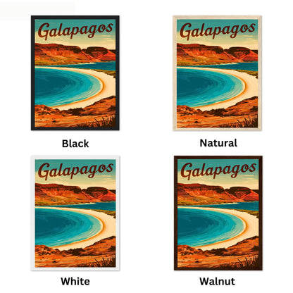 Galapagos Vintage Travel Poster