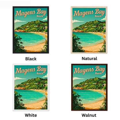 Magens Bay Beach Vintage Travel Poster
