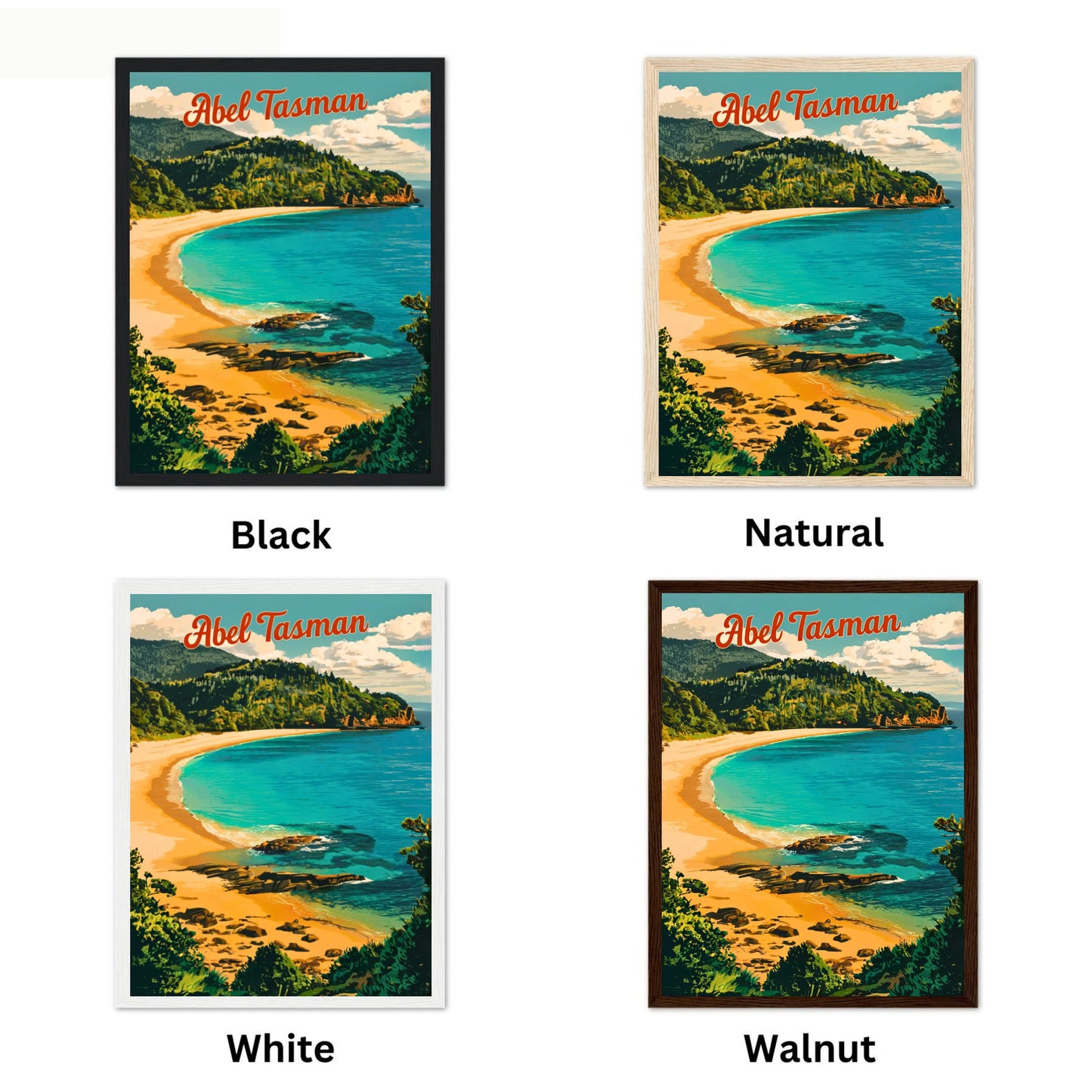 Abel Tasman Vintage Travel Poster