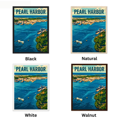 Pearl Harbor Vintage Travel Poster - Hawaii