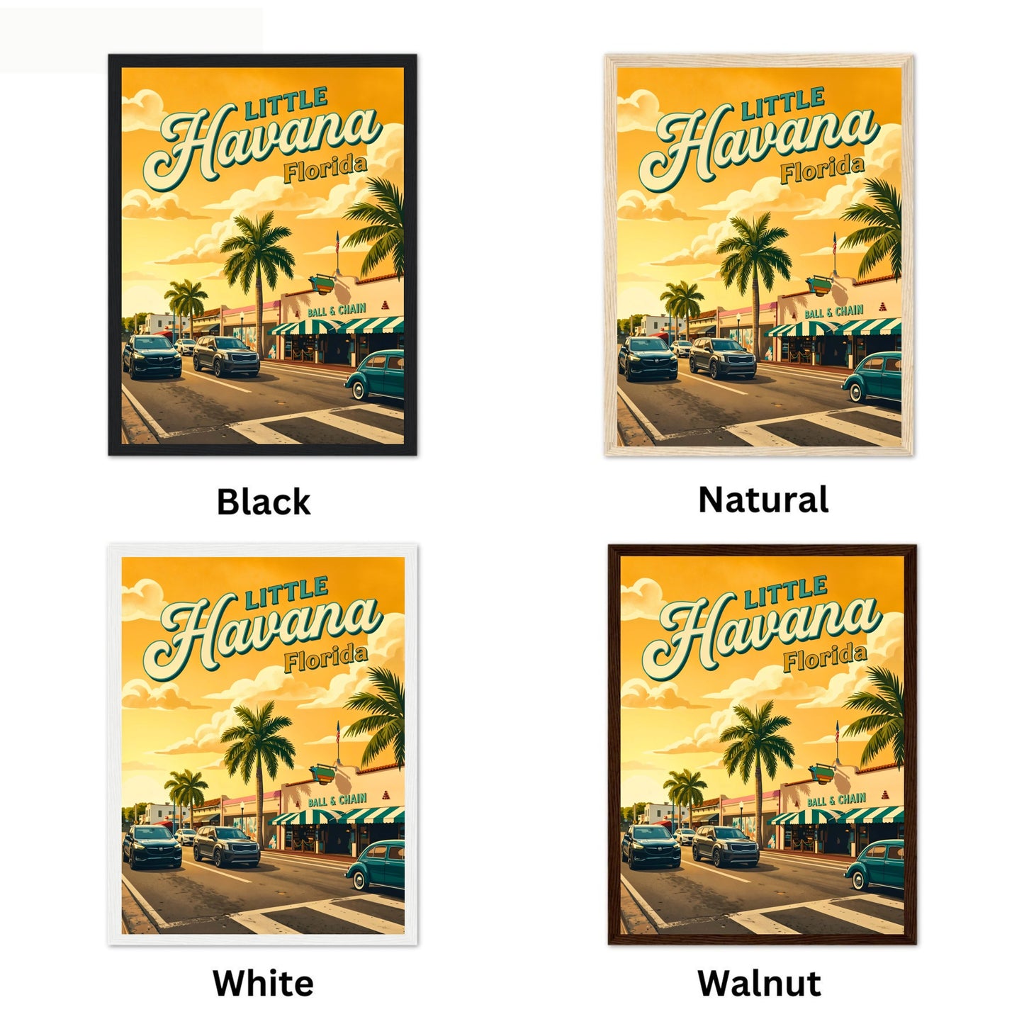 Little Havana Vintage Travel Poster -  Miami