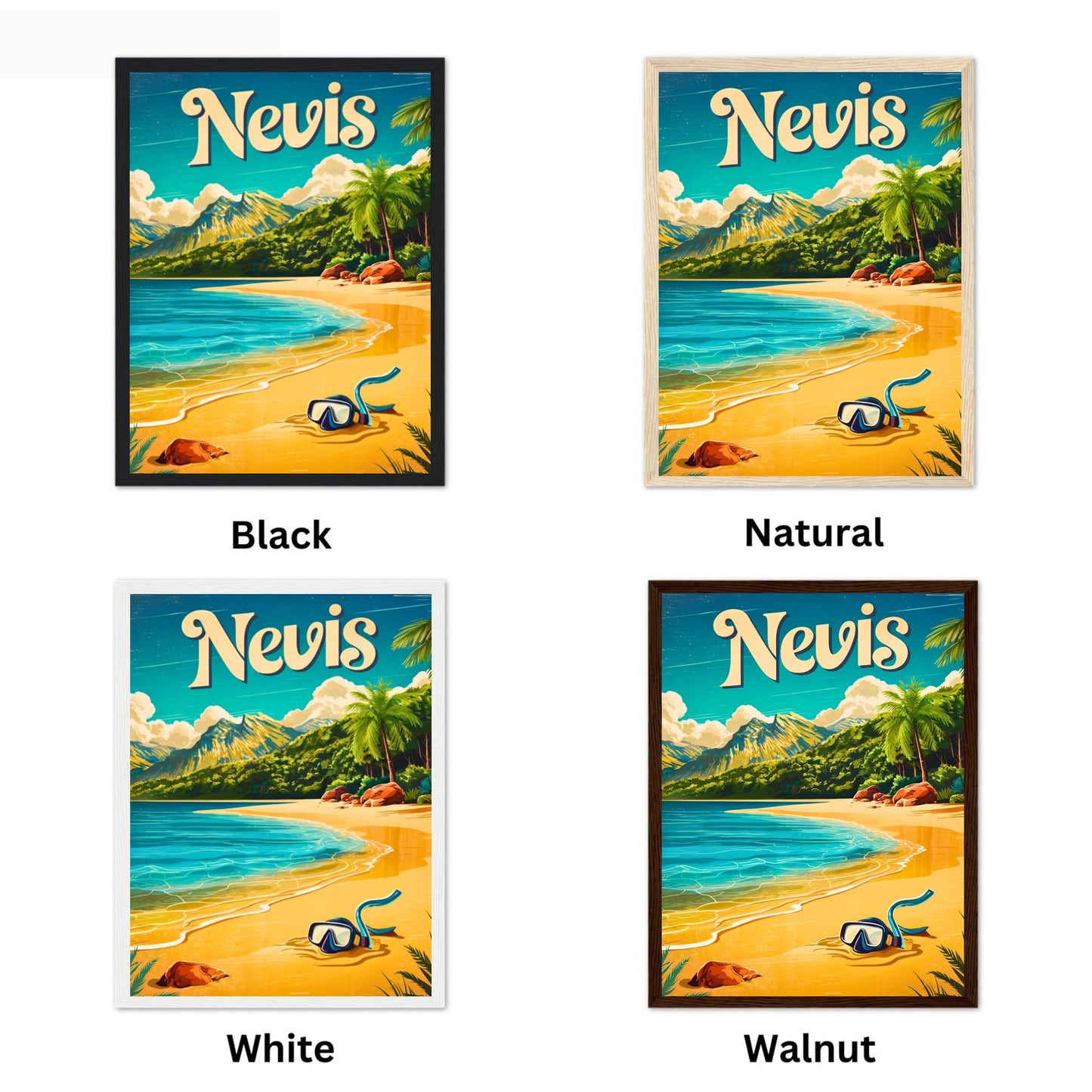 Nevis Vintage Travel Poster