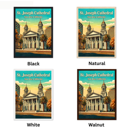 St. Joseph Cathedral Vintage Travel Poster -  Historic Grace