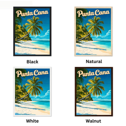 Punta Cana Vintage Travel Poster - Stunning Beach Shore