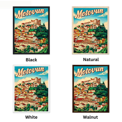 Motovun Vintage Travel Poster - A Medieval Escape