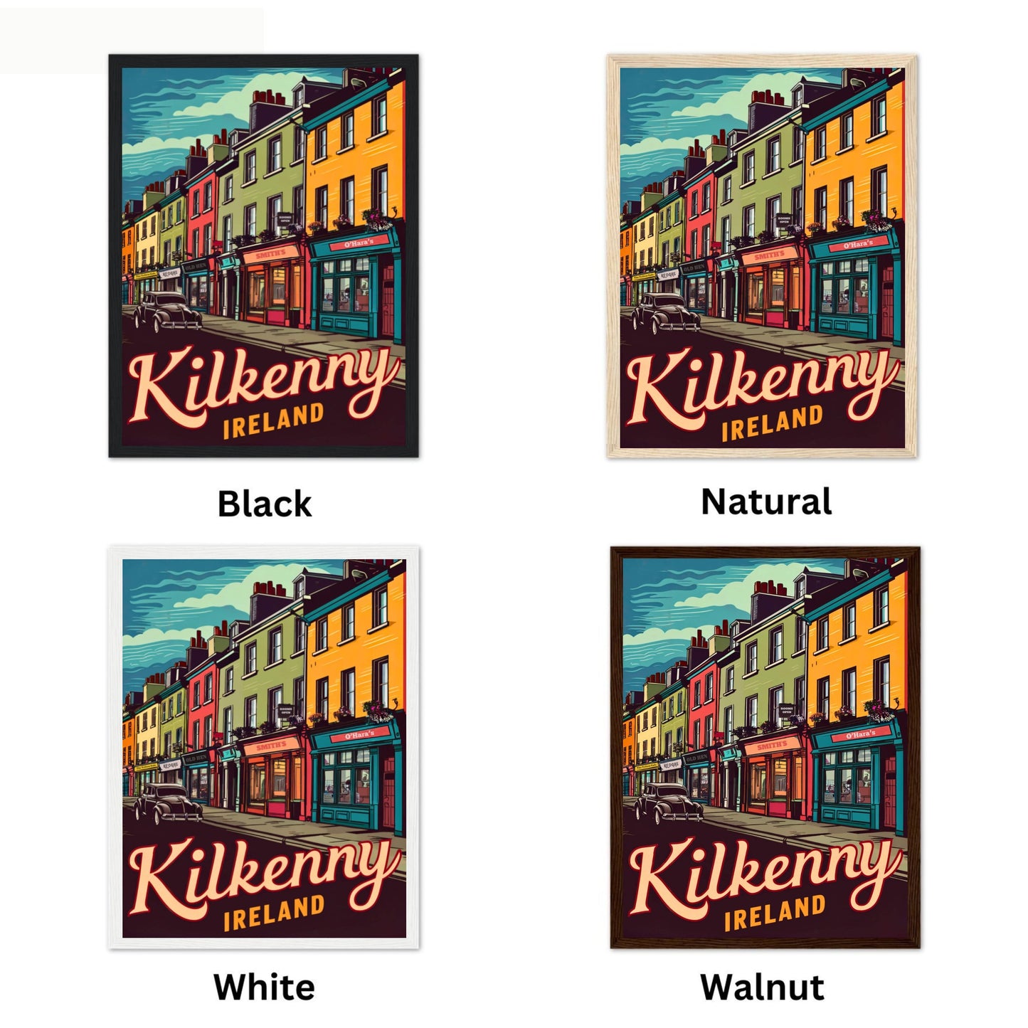 Kilkenny Vintage Travel Poster - Heart of Ireland's Medieval City