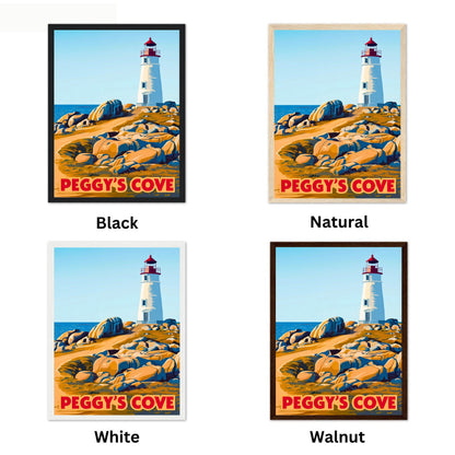 Peggy’s Cove Vintage Travel Poster - Iconic Canada Lighthouse Serenity