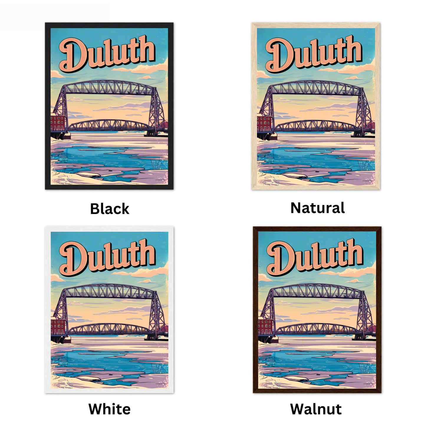 Duluth Vintage Travel Poster - Iconic Bridge