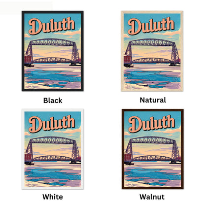 Duluth Vintage Travel Poster - Iconic Bridge