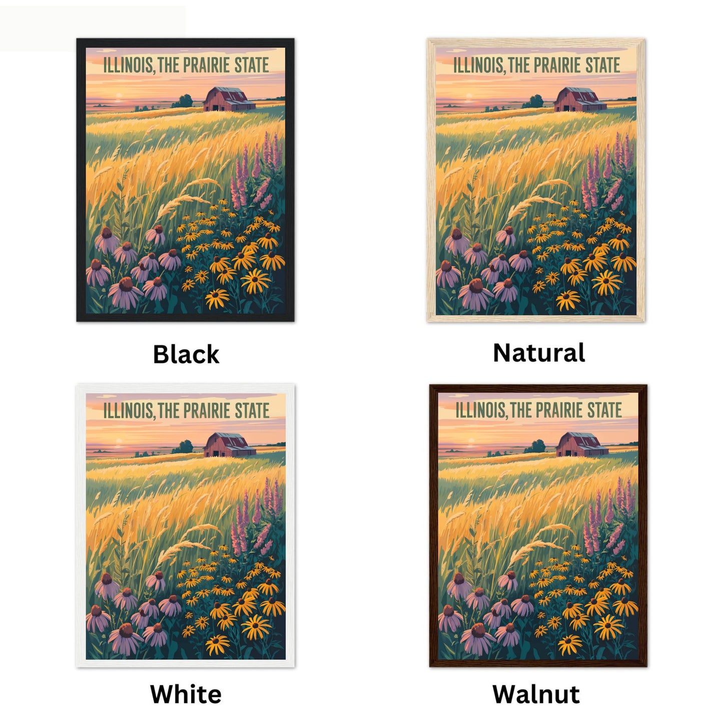 Illinois Vintage Travel Poster - Explore the Heartland