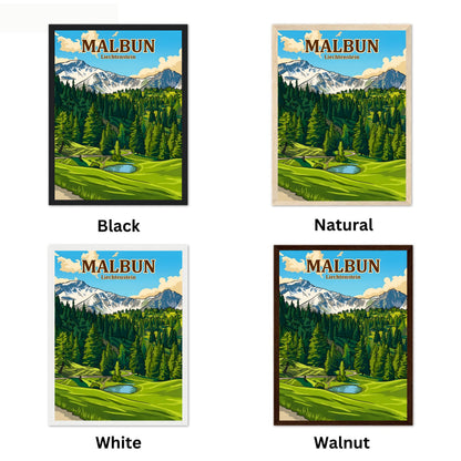 Malbun Vintage Travel Poster - Alpine Horizon
