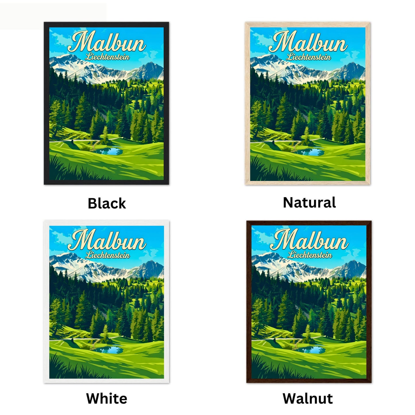 Malbun Vintage Travel Poster - Alpine Dreams