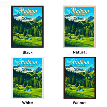Malbun Vintage Travel Poster - Alpine Dreams