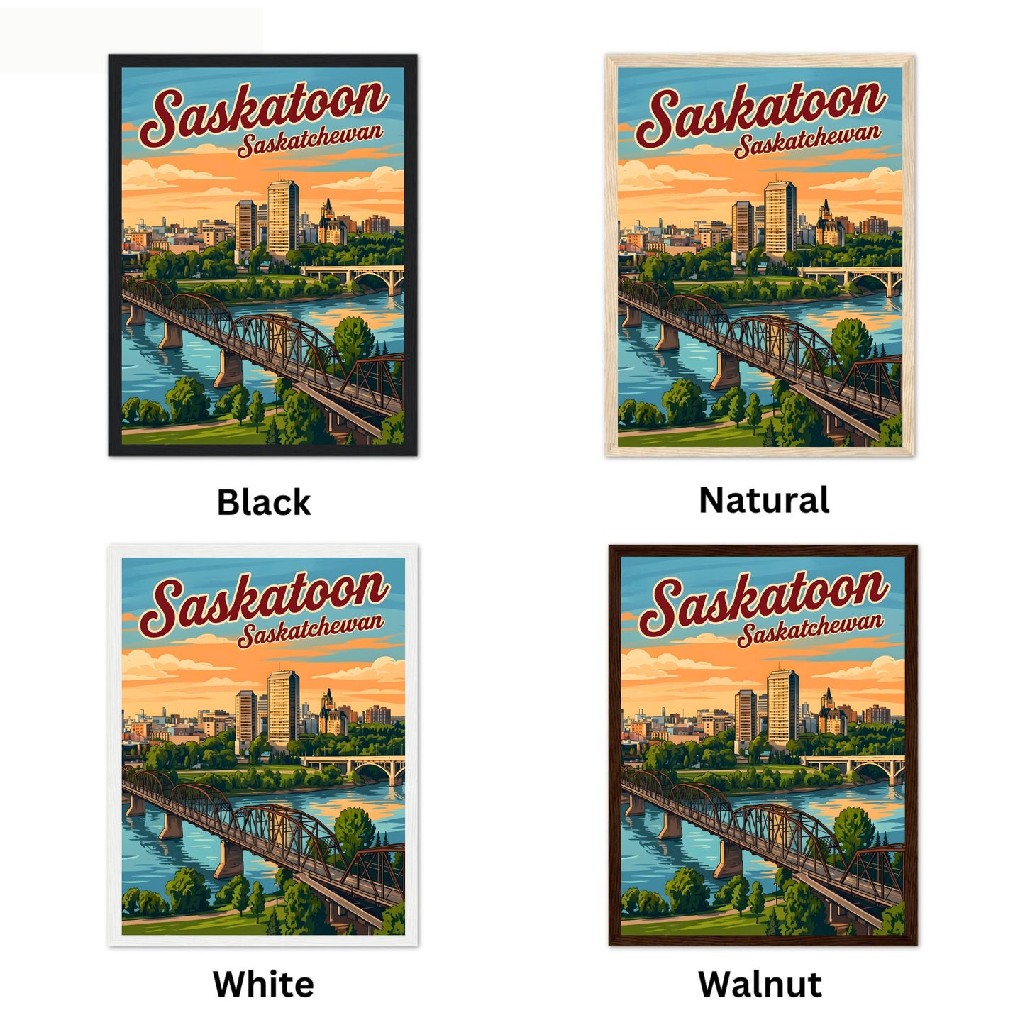 Saskatoon Vintage Travel Poster - Canada
