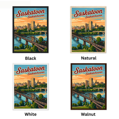 Saskatoon Vintage Travel Poster - Canada