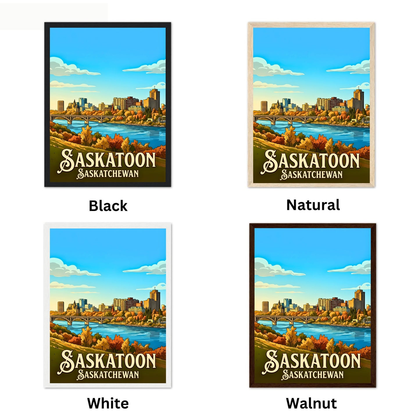 Saskatoon Vintage Travel Poster