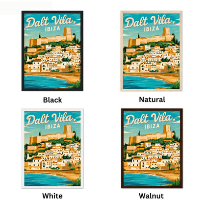 Dalt Vila Vintage Travel Poster - Historic Landmark of Ibiza