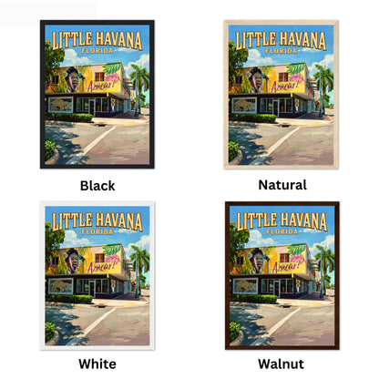 Little Havana Vintage Travel Poster -  Landamarks