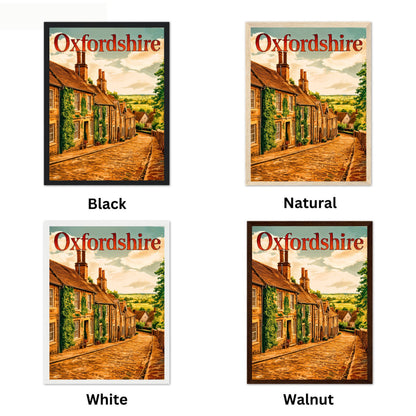 Oxfordshire Vintage Travel Poster