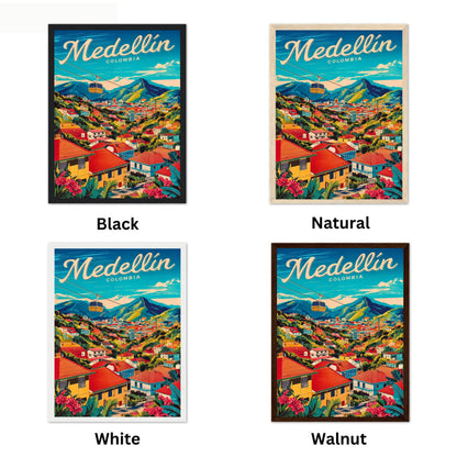 Medellín Vintage Travel Poster - The Stunning Landscape Spirit of Colombia