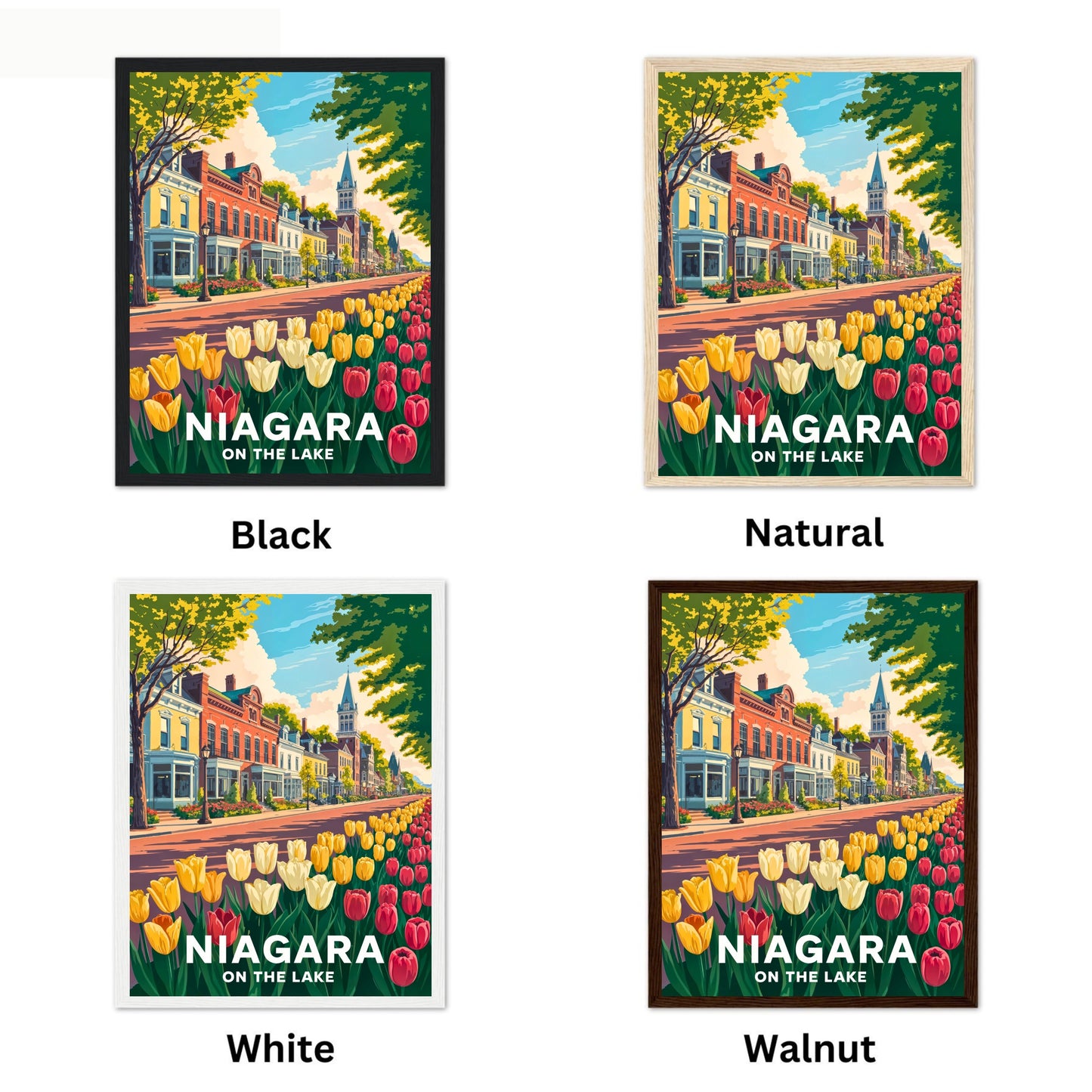 Niagara-on-the-Lake Vintage Travel Poster - Summer Blooms on the Boulevard